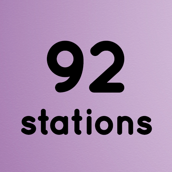 92 different stations