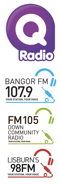 Q Radio, Bangor FM, Down Community Radio, Lisburn's 98FM